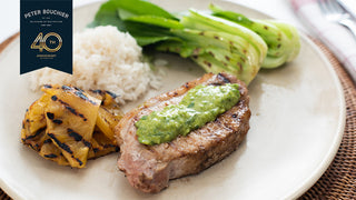 Asian Grilled Pork with Caramelised Pineapple and Coconut Rice